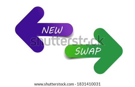 Swap or new two color arrow icons - vector