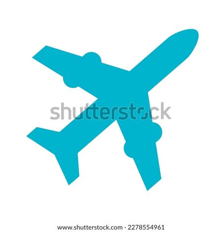 Airplane icon, transportation and travel