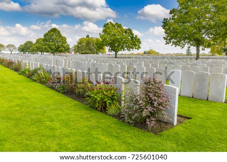 Similar – Image, Stock Photo Cemetery Flanders