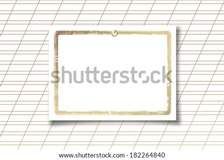 Card for invitation or congratulation on a white paper background