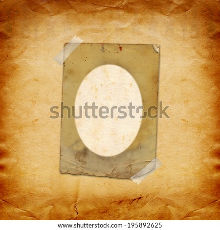 Grunge papers design in scrapbooking style with paper frame for photo