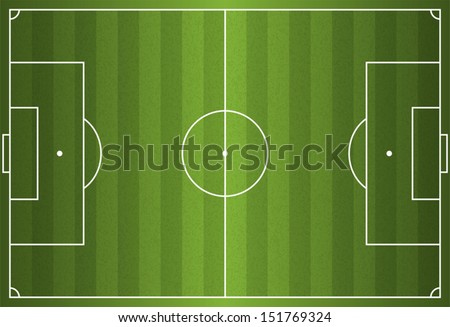 A realistic textured grass football / soccer field. Vector EPS 10. File contains transparencies.