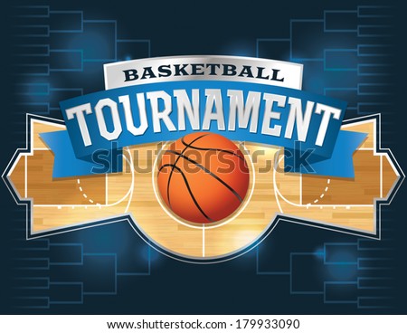 A vector illustration of a basketball tournament concept. EPS 10. File contains transparencies.