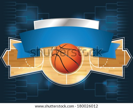 A vector illustration of a basketball tournament concept. EPS 10. File contains transparencies.