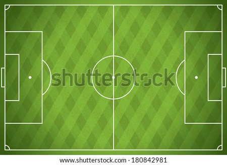 A realistic textured grass football / soccer field. Vector EPS 10. File contains transparencies.