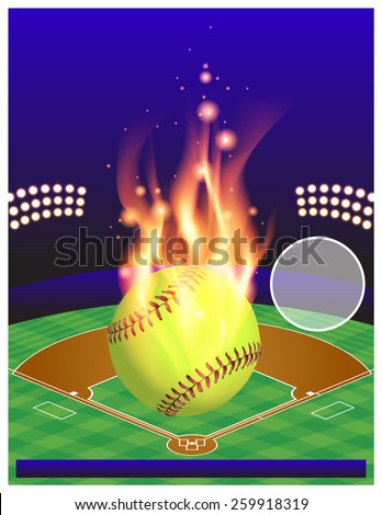 An illustration for a softball tournament. Vector EPS 10 contains transparencies and gradient mesh.