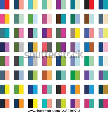 Collection of complementary colour combinations for logos or other designs. Two colour combinations set.