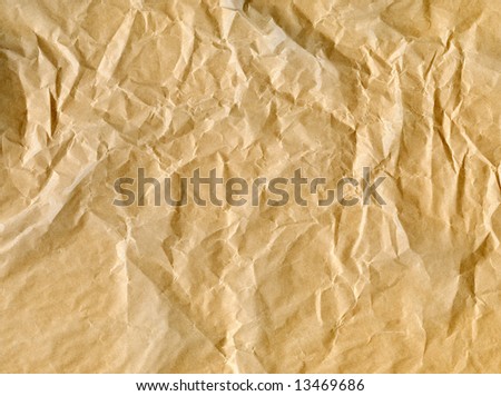 Wrinkled brown paper bag. Background. - Stock Image - Everypixel