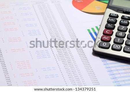 Financial statements review and analyze with colorful charts and tables.