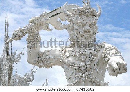Statue at the White Temple in Chiang Rai, Thailand