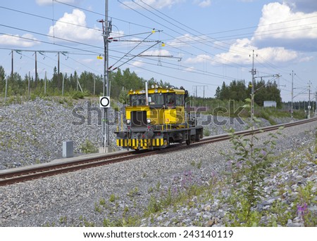 BOTHNIA LINE, SWEDEN ON JULY 23. Tka7 185, Work Vehicles for special occasions drives on July 23, 2014 in the Bothnia Line, Sweden. Suitable for different arrangements.
