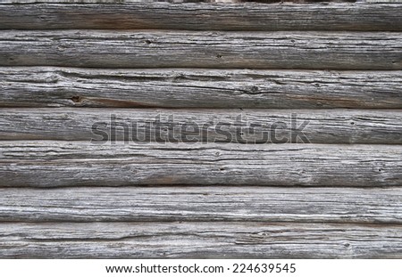 Fragment of wooden wall of ancient country church
