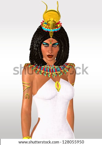 White Dress Of An Egyptian Woman. This Is A Quintessential Fashion Of ...