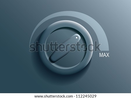 Energy saving concept,  knob macro vector. Eps10 .Image contain transparency and various blending modes.