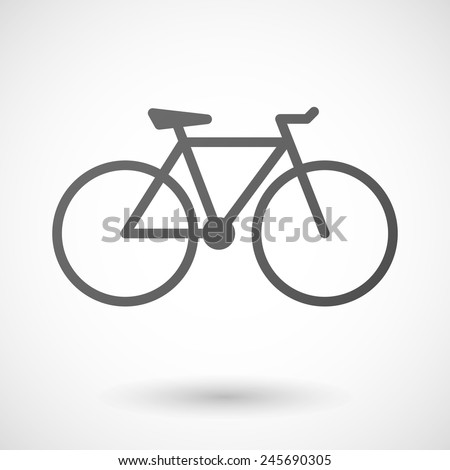 bicycle   icon with shadow on white background