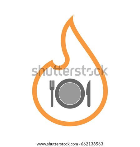 Similar – Image, Stock Photo Knife blank on burning fire