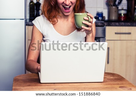 Similar – Foto Bild Anonyme Frau mit Kaffeetasse im Café