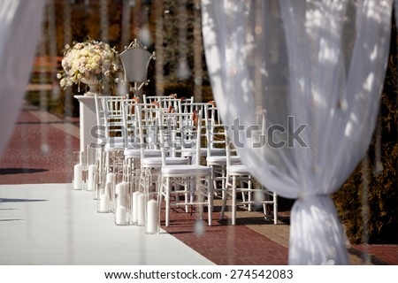 Beautiful chairs at the wedding ceremony.