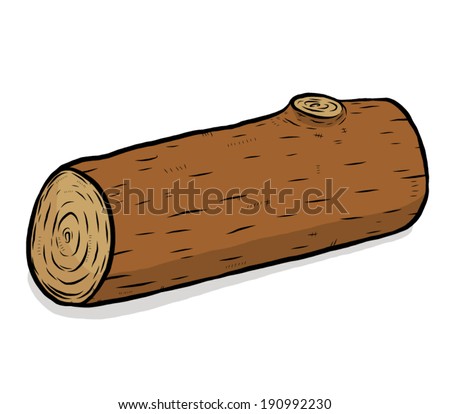 Wooden Log / Cartoon Vector And Illustration, Hand Drawn Style ...