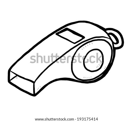 Whistle / Cartoon Vector And Illustration, Black And White, Hand Drawn ...