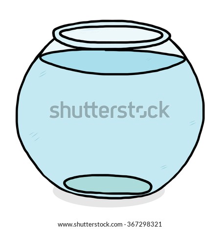 Water In Glass Bowl / Cartoon Vector And Illustration, Hand Drawn Style ...