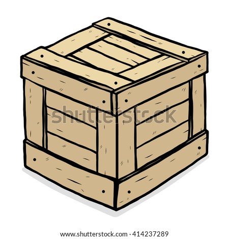 Royalty Free Stock Photos and Images: wooden box / cartoon vector and ...