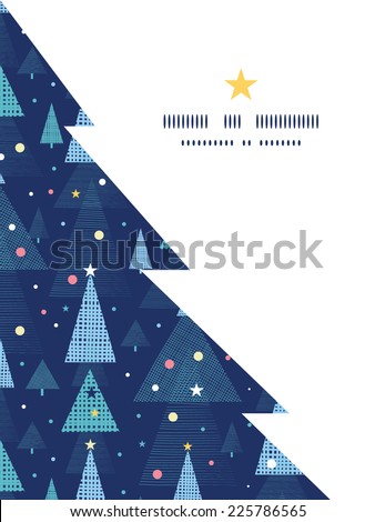 Vector abstract holiday christmas trees Christmas tree silhouette pattern frame card template