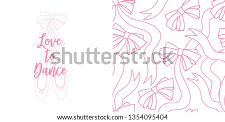 Similar – Image, Stock Photo Ballet shoes with ribbons on a white tutu in a dance studio