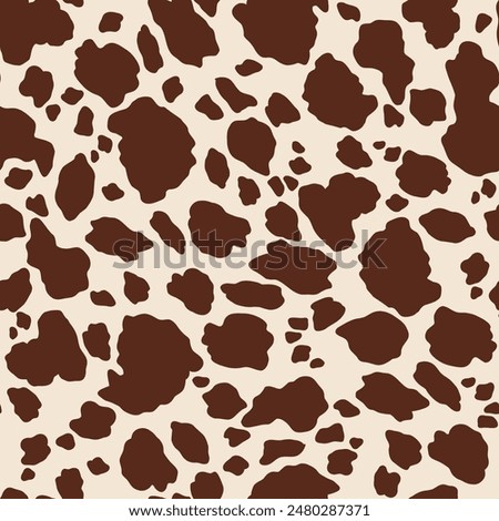 Western Cow Print vector seamless pattern. Farm Animal background. 