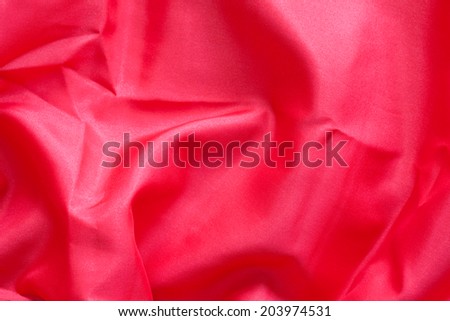 Wrinkled wrinkled red cloth