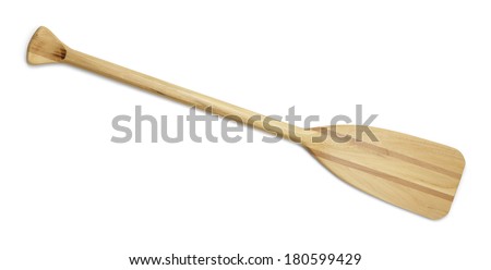 Wood Canoe Paddle Isolated on White Background. ストックフォト © 