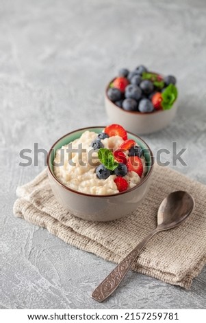 Similar – Image, Stock Photo Porridge with strawberries