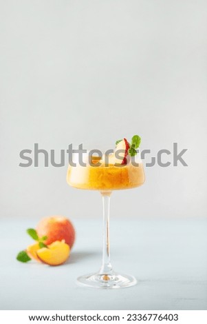 Similar – Foto Bild Bellini Champagner-Cocktail im Glas isoliert auf weißem Hintergrund