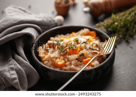 Similar – Foto Bild Köstliches traditionelles Risotto mit Käse