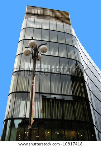 modern office building with mirror exterior