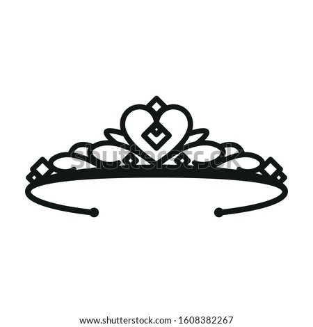 Princess tiara. Simple flat vector illustration.