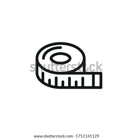 Measuring tape icon. Simple vector illustration on a white background. ストックフォト © 