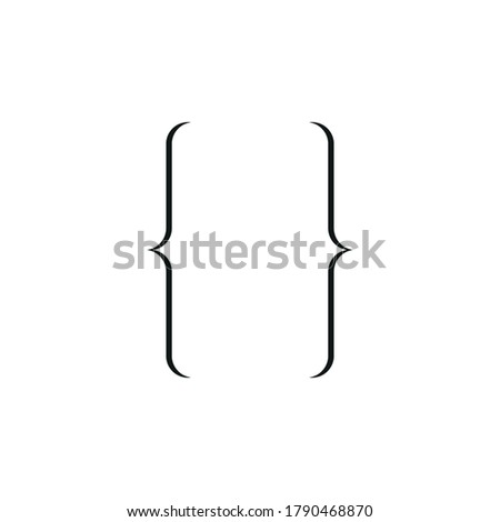 Bracket Icon. Quote Symbol. Simple Vector Illustration On A White