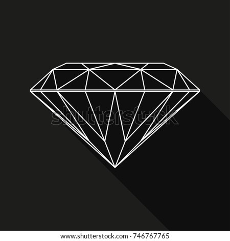 The outline of the diamond.