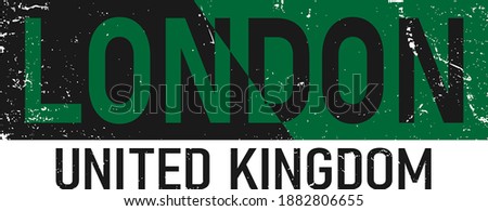 London black green typography, t-shirt graphics, vectors