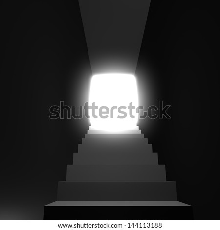 Light in the end of tunnel rendered