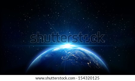 Similar – Image, Stock Photo Earth planet viewed from space showing north america,3d render of planet Earth with detailed relief and atmosphere,elements of this image furnished by NASA.Global overview.Cinematic feeling with glow.