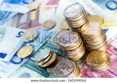 euro money stacks