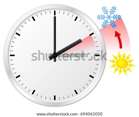vector illustration of a clock return to standard time Stock fotó © 