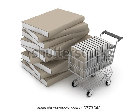 Books and shopping cart