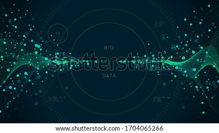 Innovative technologies for processing big data, analysis and structuring of information, conceptual vector illustration