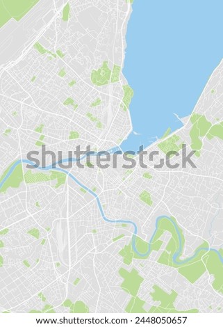 City map Geneva, color detailed plan, vector illustration