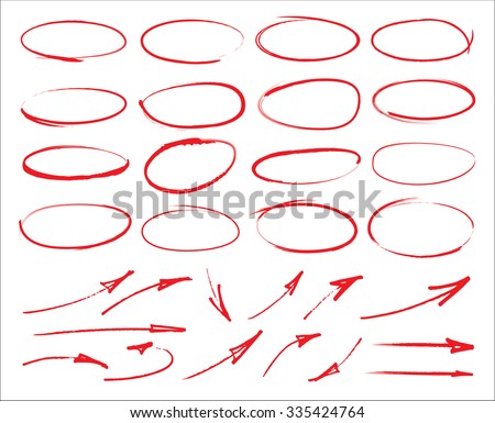 Vector marker circles and arrows