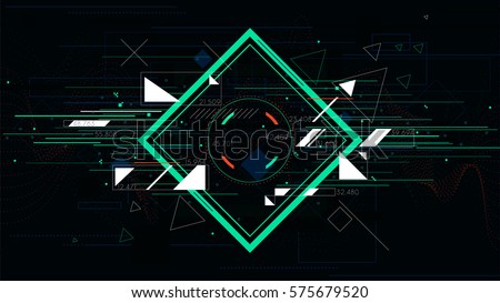 Tech futuristic abstract backgrounds, colorful square