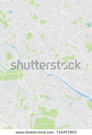 Berlin colored vector map